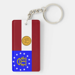 Georgia flag key ring