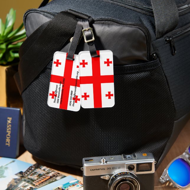 Georgia flag luggage tag (Front & Back)