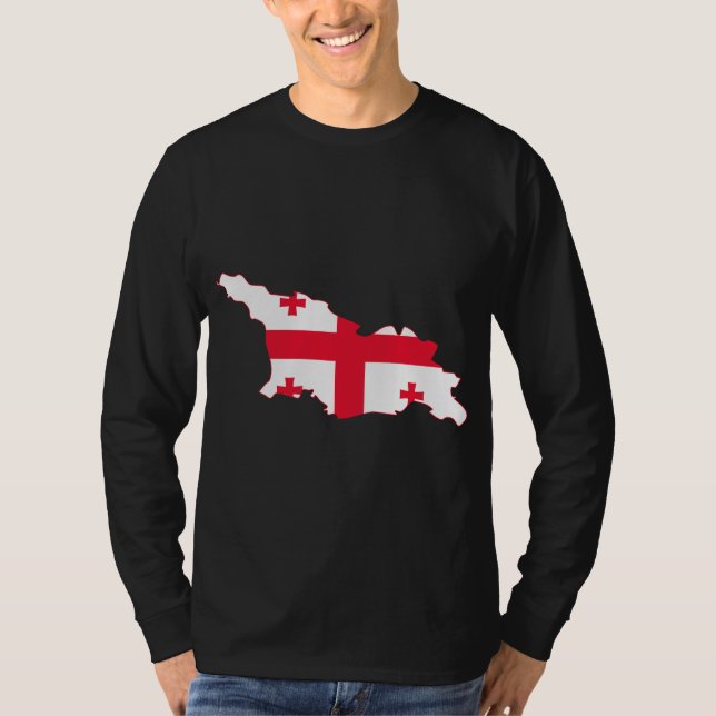 Georgia Flag Map GE T-Shirt (Front)