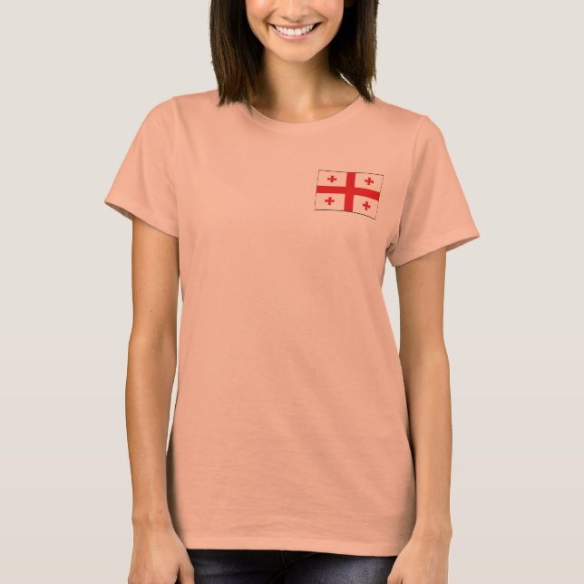 Georgia Flag + Map T-Shirt (Front)
