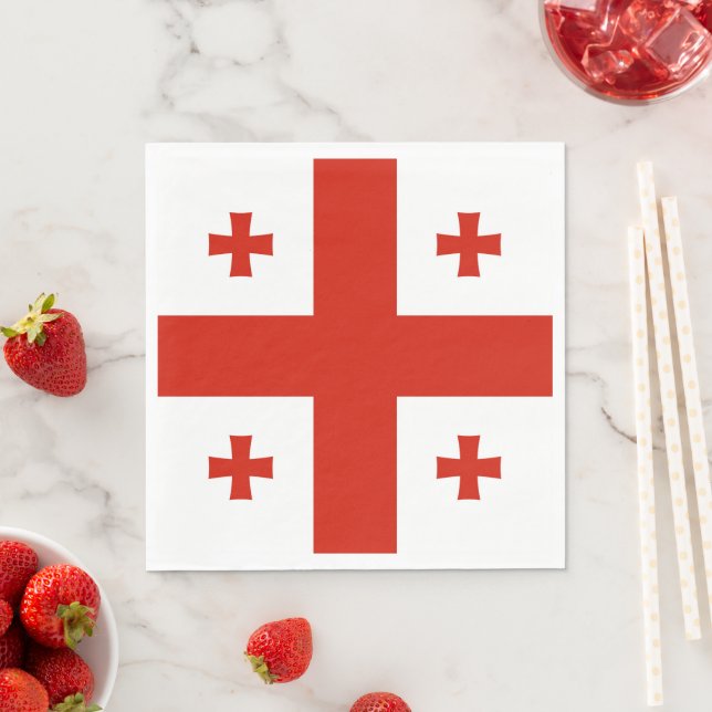 Georgia flag napkin (Insitu)