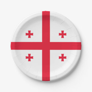 Georgia Flag Paper Plate