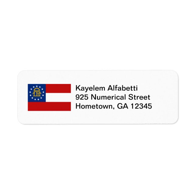 Georgia Flag Return Address Label (Front)