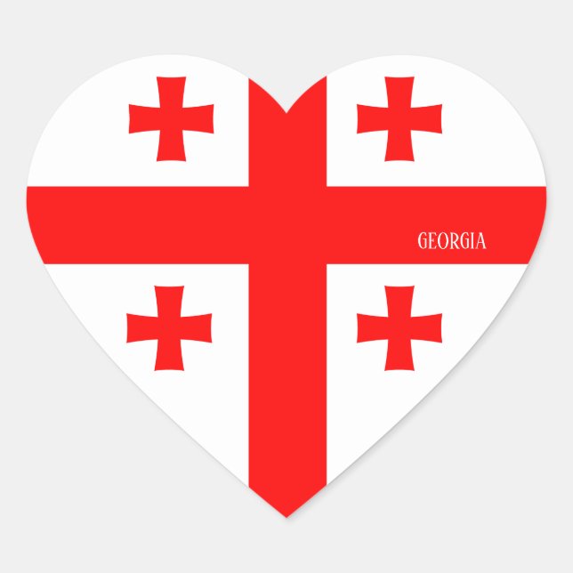 Georgia Flag Splendid Patriotic Heart Sticker (Front)