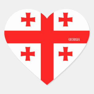 Georgia Flag Splendid Patriotic Heart Sticker