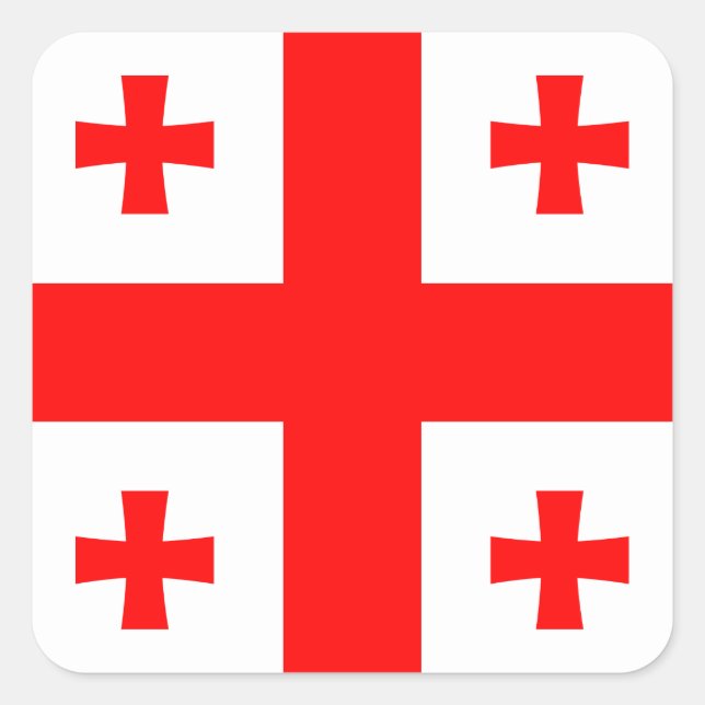 Georgia Flag Square Sticker (Front)