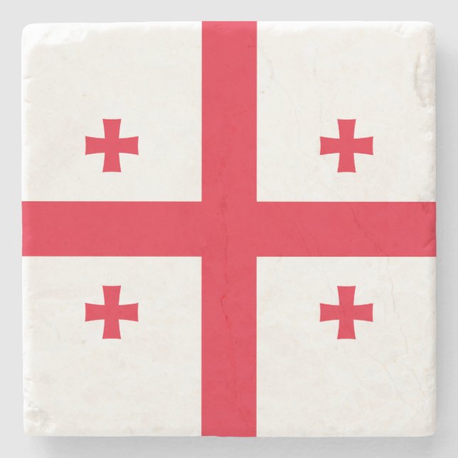 Georgia Flag Stone Coaster (Front)
