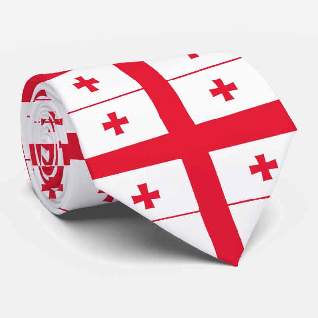 Georgia Flag Tie (Rolled)