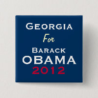 GEORGIA For OBAMA 2012 Campaign Button