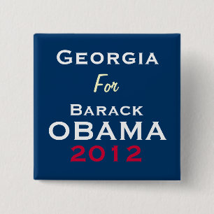 GEORGIA For OBAMA 2012 Campaign Button