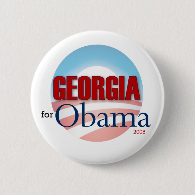 Georgia for Obama 6 Cm Round Badge (Front)