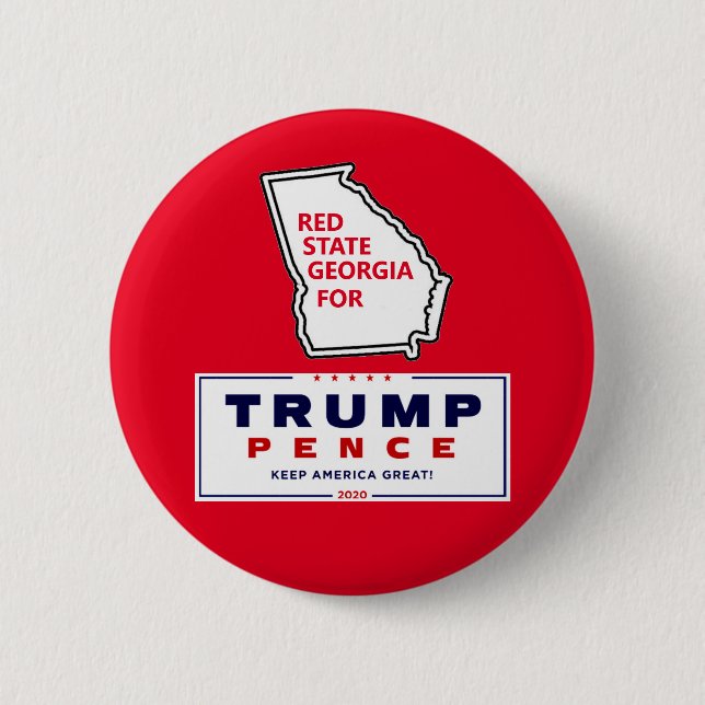 Georgia for Trump Pence 2020 6 Cm Round Badge (Front)