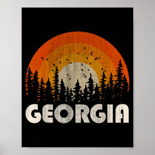 Georgia - funny nature vintage hiking 60s 70s 80s poster