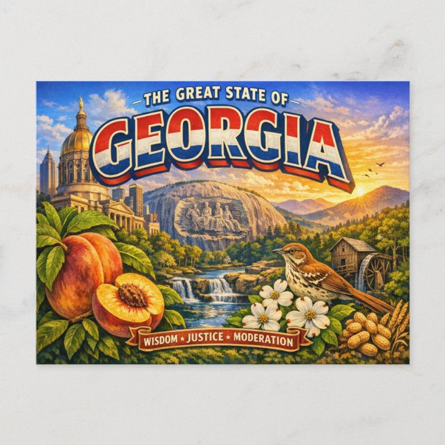 Georgia Greetings Postcard  (Front)