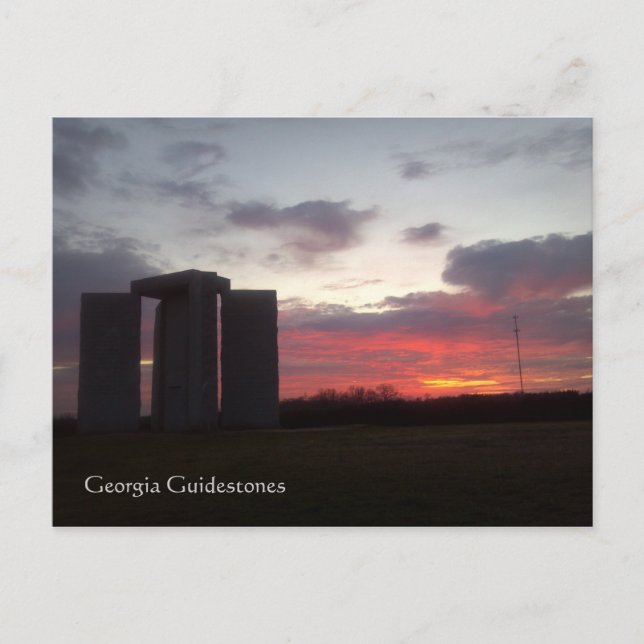 Georgia Guidestone Sunset Postcard (Front)