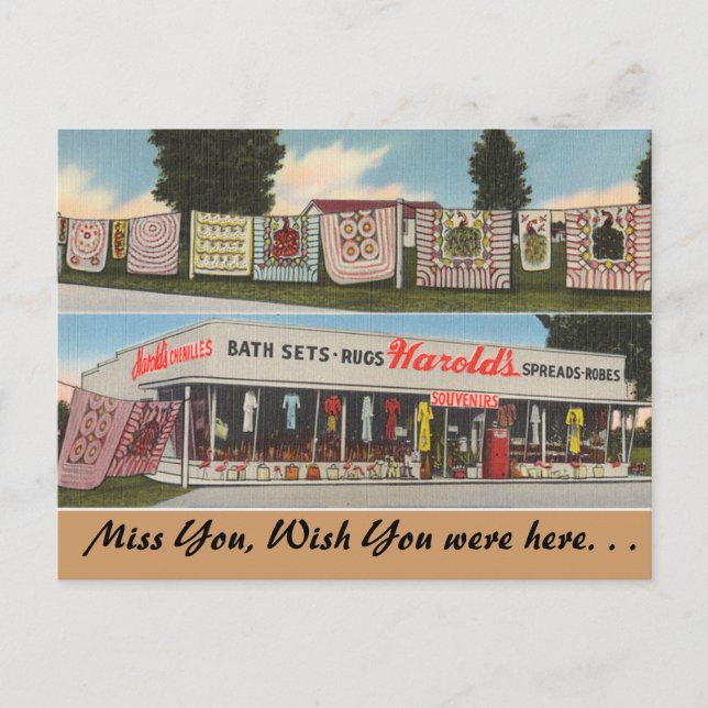 Georgia, Harold's Shop Postcard (Front)