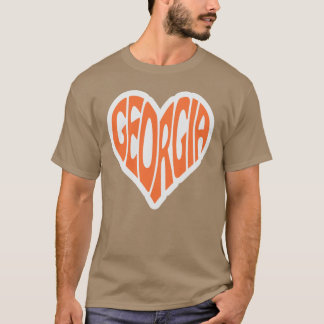 Georgia heart graphic design art print T-Shirt