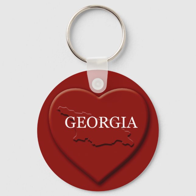 Georgia Heart Map Keychain (Front)