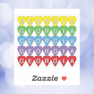 Georgia Heart Pattern Rainbow