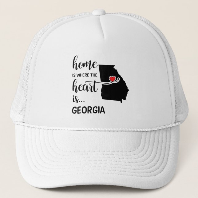 Georgia home is where the heart is trucker hat (Front)