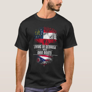 Georgia Home Ohio Roots State Tree Flag Love Gift T-Shirt