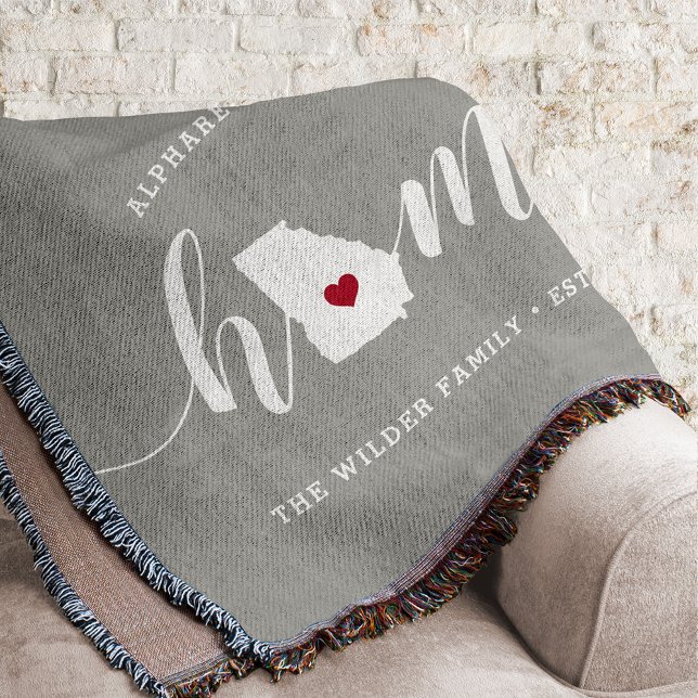 Georgia Home State Personalised Throw Blanket (Creator Uploaded)