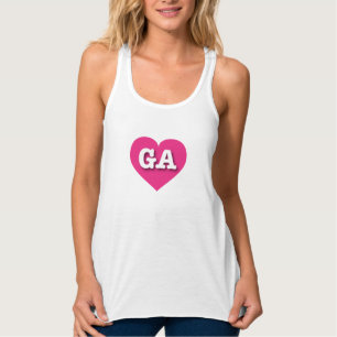 Georgia Hot Pink Heart - I love GA Singlet
