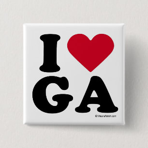 GEORGIA -I LOVE GA - I LOVE GEORGIA 15 CM SQUARE BADGE