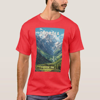 Georgia Illustration Travel Art Vintage Oversized T-Shirt