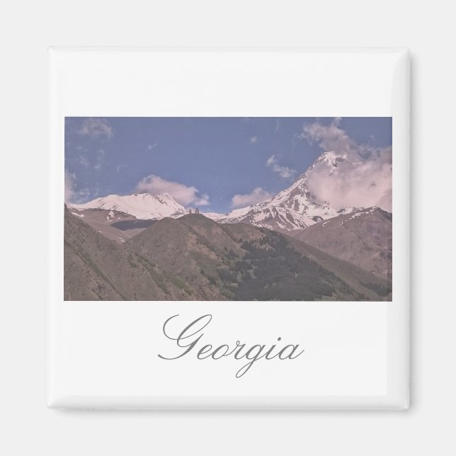 Georgia Kazbegi Architecture Nature Magnet (Front)
