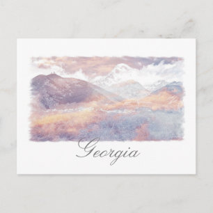 Georgia Kazbegi Architecture Nature Postcard