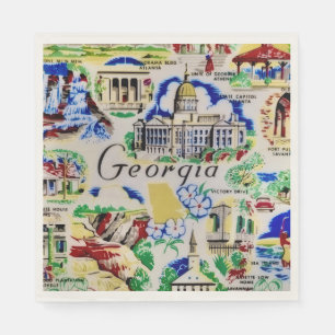 Georgia Landmarks Party Napkin