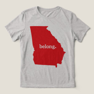 Georgia Map Belong State Pride Tri-Blend Shirt