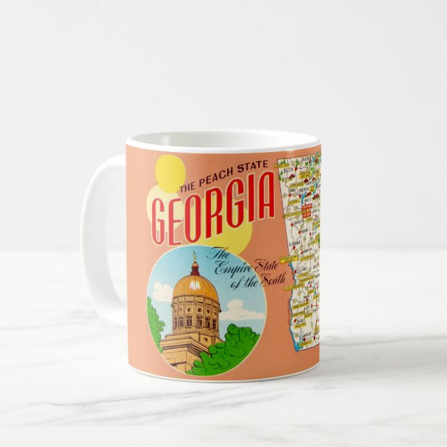 Georgia Map Coffee Mug (Front Left)