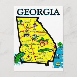 Georgia Map Postcard