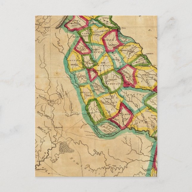 Georgia Map Postcard (Front)