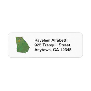 Georgia Map Return Address Label