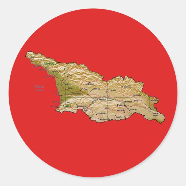 Georgia Map Sticker (Front)