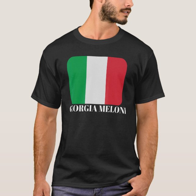 Georgia Meloni -Italian Hero Flag T-Shirt (Front)