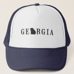 Georgia Name with State Shaped Letter Trucker Hat