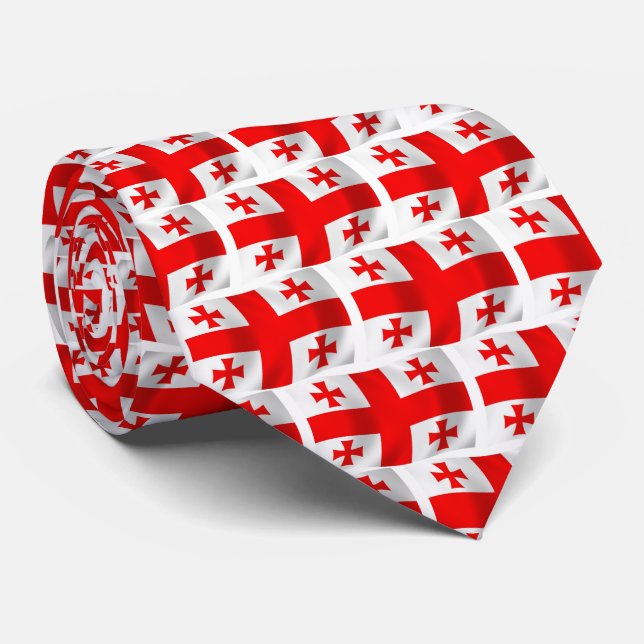 Georgia Nation Flag Tie (Rolled)