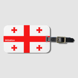 Georgia National Flag Patriotic Luggage Tag