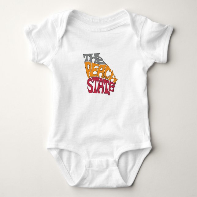Georgia Nickname Word Art Baby Bodysuit (Front)