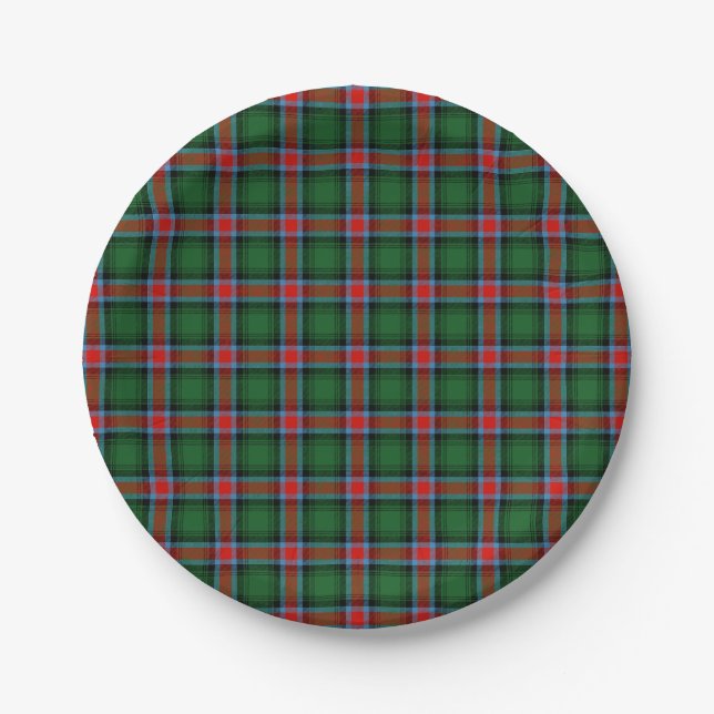 Georgia official state tartan paper plate (Front)