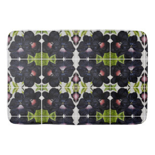 Georgia O'Keefe 1925 Black and Purple Petunias Bath Mat