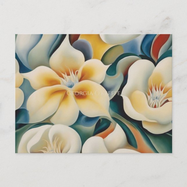 Georgia O'Keeffe flowers Postcard (Front)