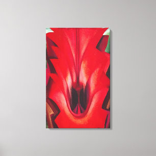 Georgia O'Keeffe - Inside Red Canna Canvas Print