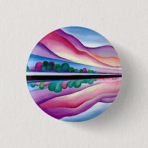 Georgia O'Keeffe, Lake George Reflection (1921) 3 Cm Round Badge