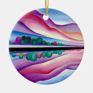 Georgia O'Keeffe, Lake George Reflection (1921) Ceramic Tree Decoration