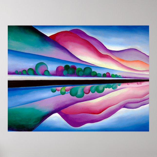 Georgia O'Keeffe, Lake George Reflection (1921) Poster (Front)